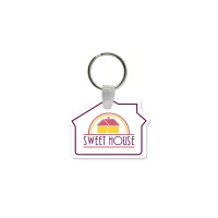 House Shaped USA Made Vinyl Keychain