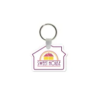 House Shaped USA Made Vinyl Keychain