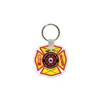 Maltese Cross Shaped USA Made Vinyl Keychain