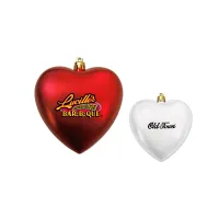4" Satin Finish Heart Shaped Shatterproof Ornament