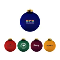 3 1/4" USA-Made Round Glossy Shatterproof Crystal Translucent Ornament