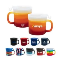 16 Oz. Silicone Coffee Mug w/Lid