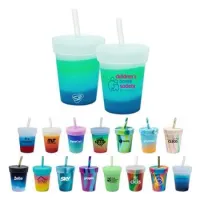 8 Oz. Silicone Kids Tumbler w/Lid & Straw