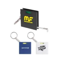 Tape Measure Keychain with Level