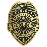 Badge Sticker on Roll | Police | 2 3/8" x 3 1/16" | Foil Papers