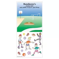 Children's Peel N Play Sticker | 3 1/4" x 7" Sheet | Children's Sport Scene