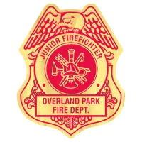 Badge Sticker on Roll | Firefighter | 2 1/2" x 3 1/8" | Foil Papers