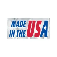 Rectangle Sticker | Square Corner | 1" x 2" | Chrome Poly | Permanent Adh Back | Screen