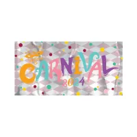 Rectangle Sticker | Square Corner | 2" x 4" | Chrome Poly | Permanent Adh Back | Digital