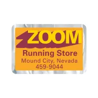 Rectangle Sticker | Round Corners | 1 3/4" x 2 5/8"| Chrome Poly | Permanent Adh Back | Screen