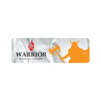 Rectangle Sticker | Round Corners | 1 7/8" x 5 7/8"| Chrome Poly | Permanent Adh Back | Screen