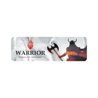 Rectangle Sticker | Round Corners | 1 7/8" x 5 7/8"| Chrome Poly | Permanent Adh Back | Digital