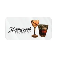 Rectangle Sticker | Round Corners | 1" x 2"| Clear Poly | Permanent Adh Back | Digital