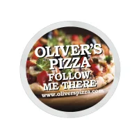 Circle Sticker | 3 1/2" dia. | Clear Poly | Permanent Adh Back | Digital