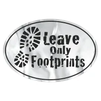 Oval Sticker | 4" x 6"| Chrome Poly | Permanent Adh Back | Screen