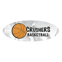 Oval Sticker | 3" x 8"| Chrome Poly | Permanent Adh Back | Screen