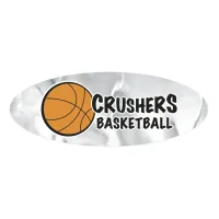 Oval Sticker | 3" x 8"| Chrome Poly | Permanent Adh Back | Screen