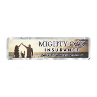 Rectangle Sticker | Round Corners | 1" x 3 3/4"| Chrome Poly | Permanent Adh Back | Digital