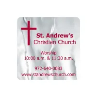 Square Sticker | Round Corners | 2" x 2" | Chrome Poly | Permanent Adh Back | Screen