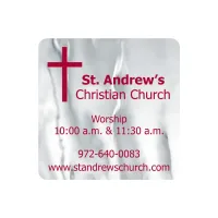 Square Sticker | Round Corners | 2" x 2" | Chrome Poly | Permanent Adh Back | Screen