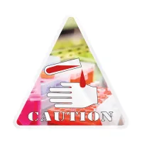 Triangle Sticker | 4" x 4"| Clear Poly | Permanent Adh Back | Digital