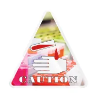 Triangle Sticker | 4" x 4"| Clear Poly | Ultra Removable Adh Back | Digital