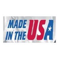 Rectangle Sticker | Square Corner | 4" x 8" | Chrome Poly | Permanent Adh Back | Screen