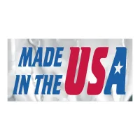 Rectangle Sticker | Square Corner | 4" x 8" | Chrome Poly | Permanent Adh Back | Screen