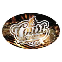 Oval Sticker | 5" x 8" | Chrome Poly | Permanent Adh Back | Digital