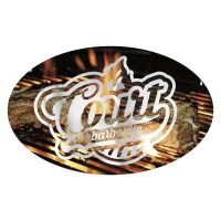 Oval Sticker | 5" x 8" | Chrome Poly | Permanent Adh Back | Digital