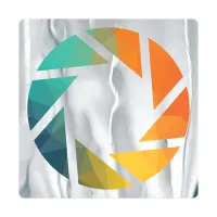 Square Sticker | Round Corners | 8" x 8" | Chrome Poly | Permanent Adh Back | Digital