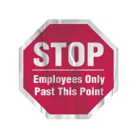 Octagon Sticker | 8" x 8" | Chrome Poly | Permanent Adh Back | Screen