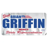 Rectangle Sticker | Round Corners | 3" x 6" | Chrome Poly | Permanent Adh Back | Screen