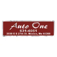 Car-Cal Dealer Decal | Rectangle | 1 3/4" x 5 3/4" | Chrome Polyester