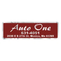 Car-Cal Dealer Decal | Rectangle | 1 3/4" x 5 3/4" | Chrome Polyester