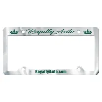License Frame | 6 3/8" x 12 3/8" | Large Top Panel | 4 Holes | Chrome Faced
