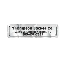 Idento® Identification Decal | Rectangle | 3/4" x 2 3/4" | Chrome Poly