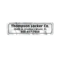 Idento® Identification Decal | Rectangle | 3/4" x 2 3/4" | Chrome Poly