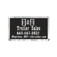 Idento® Identification Decal | Rectangle | 1 1/2" x 2 1/2" | Chrome Poly