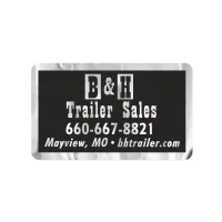 Idento® Identification Decal | Rectangle | 1 1/2" x 2 1/2" | Chrome Poly