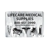 Idento® Identification Decal | Rectangle | 2" x 3" | Chrome Poly