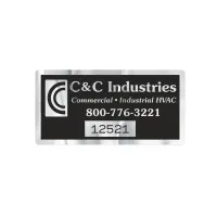 Idento® Identification Decal | Rectangle | 2" x 4" | Chrome Poly