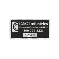 Idento® Identification Decal | Rectangle | 2" x 4" | Chrome Poly