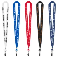 3/4" Eco Friendly rPET Lanyard w/Bulldog Clip