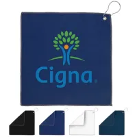 Recycled Golf Towel w/Carabiner (12" x 12")