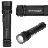 1200LM Metal Flashlight w/2000mAh Rechargeable Battery