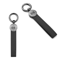 CoreLeather Gun Metal Keychain