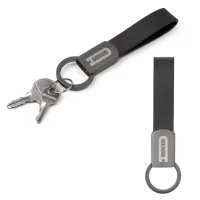 Axis Gunmetal Leather Keyring (Factory Direct) 10-12 Weeks