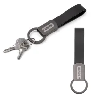 Axis Gunmetal Leather Keyring (Factory Direct) 10-12 Weeks