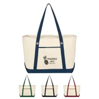 Large 12 Oz. Cotton Canvas Sailing Tote Bag